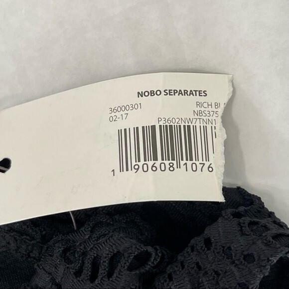 NEW No Boundaries Black Bikini Bottom Lace Overlay Beach Summer Vacation Size XL - Picture 5 of 12